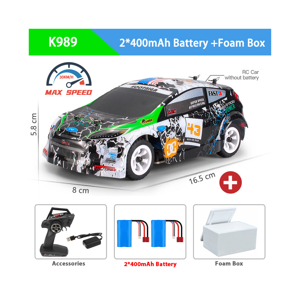 Maxpower (K989 2B Foam Box) Wltoys K969 1:28 4Wd 2.4G Mini Rc Racing Car High Speed Off-Road Remote Control Drift Toys Alloy Vehicle