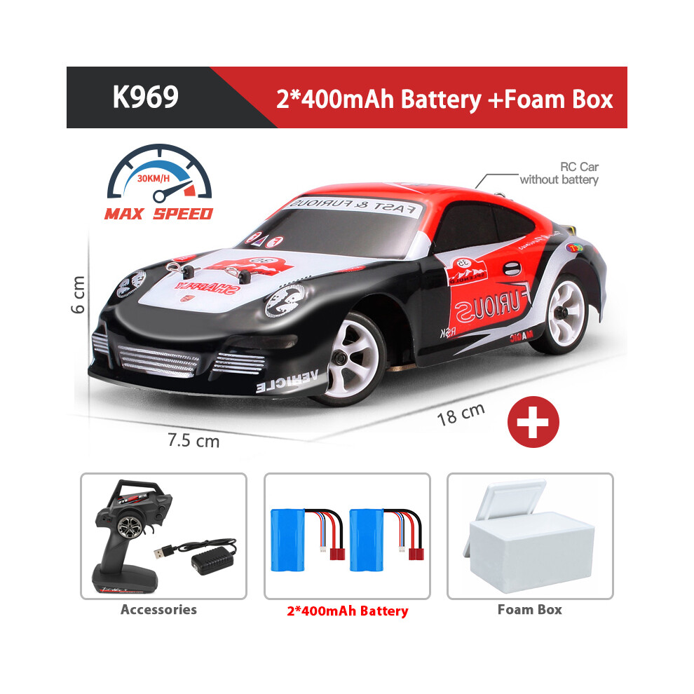 Maxpower (K969 2B Foam Box) Wltoys K969 1:28 4Wd 2.4G Mini Rc Racing Car High Speed Off-Road Remote Control Drift Toys Alloy Vehicle