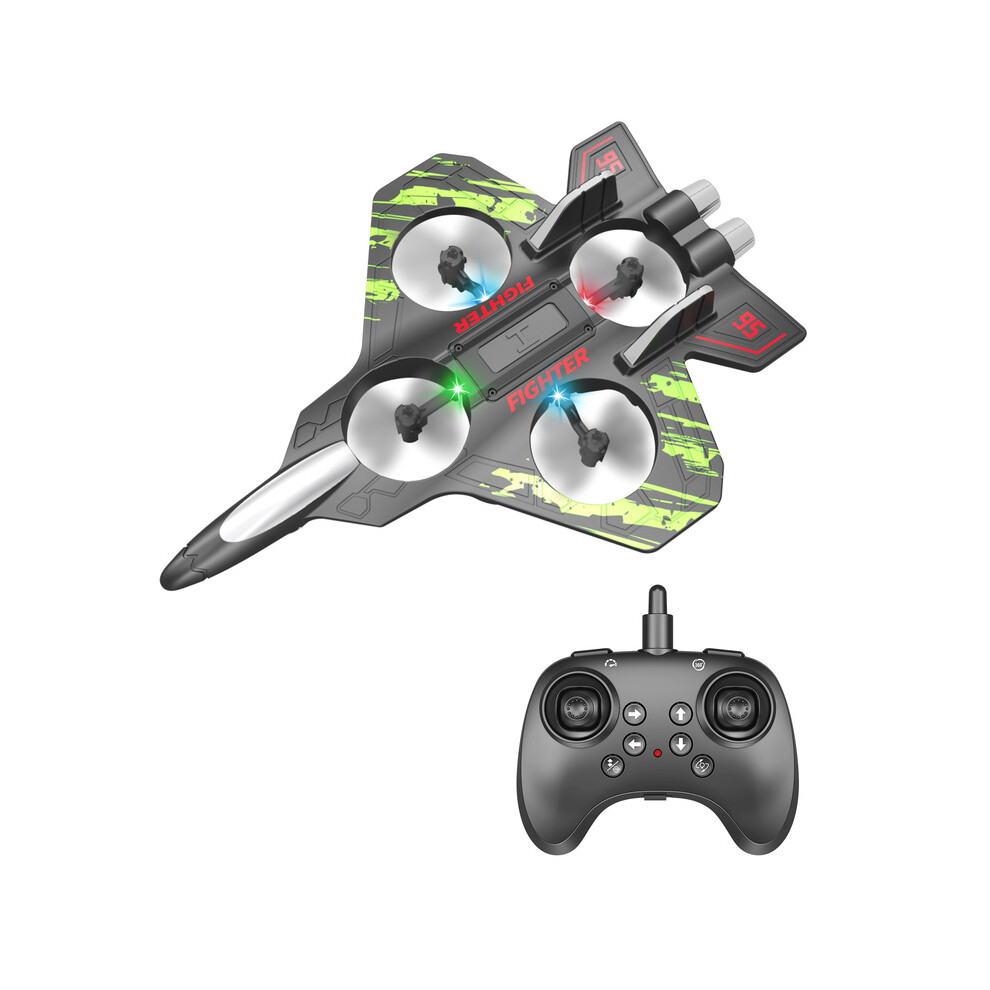 Maxpower (Green) Glider Flying Helicopter Rc Hobby Jet Plane 2.4G Epp Stunt Remote Control Foam Fighter Airplane Toy Green
