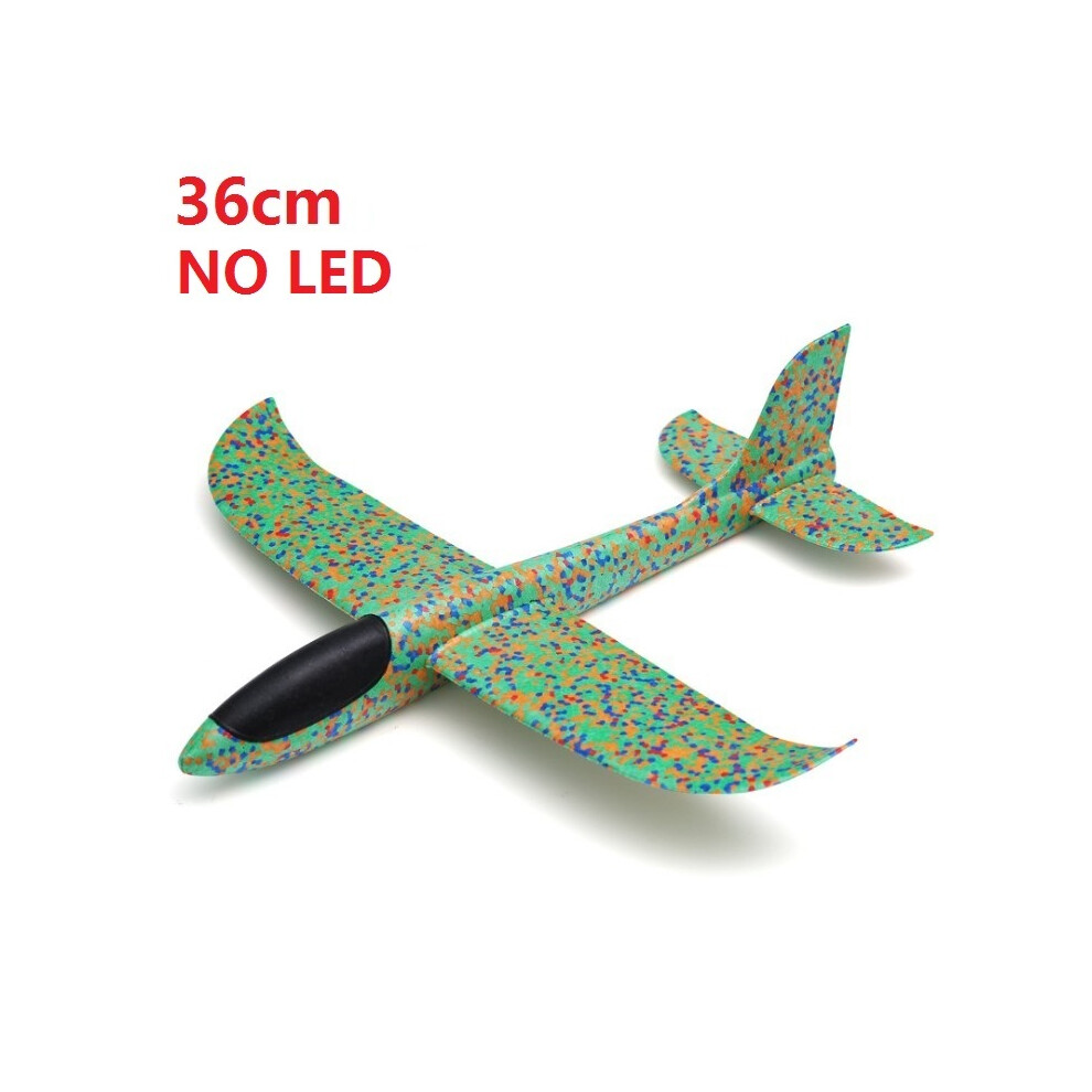 Maxpower (36Cm No Led ) 48Cm Hand Throw Airplane Epp Foam Launch Fly Glider Planes Model Aircraft Outdoor Fun Toys For Children Green