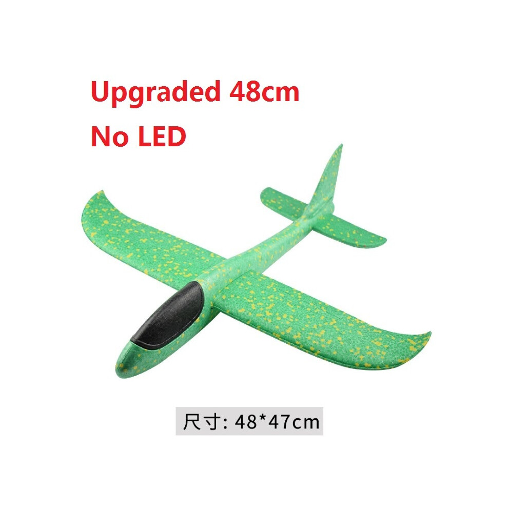 Maxpower ( 48Cm No Led) 48Cm Hand Throw Airplane Epp Foam Launch Fly Glider Planes Model Aircraft Outdoor Fun Toys For Children Green