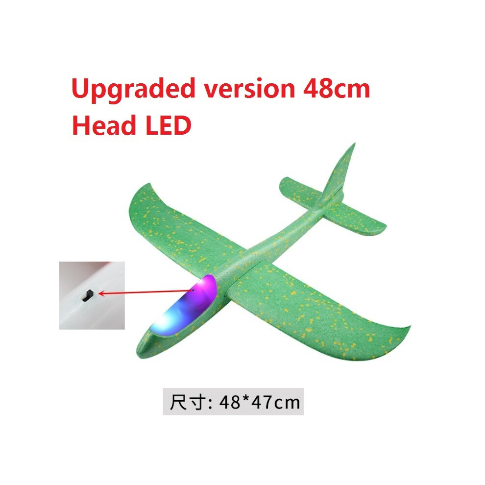 Maxpower (Led 48Cm) 48Cm Hand Throw Airplane Epp Foam Launch Fly Glider Planes Model Aircraft Outdoor Fun Toys For Children Green