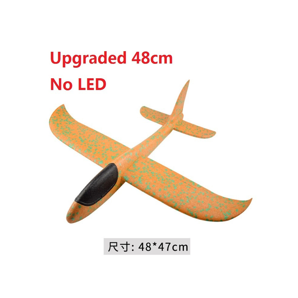 Maxpower ( 48Cm No Led) 48Cm Hand Throw Airplane Epp Foam Launch Fly Glider Planes Model Aircraft Outdoor Fun Toys For Children Yellow