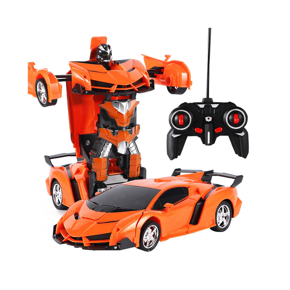 Maxpower (Orange) Rc Robots Car 2 In 1 Electric Toys Transformation Remote Control Sports Deformation Car Robots Model Orange