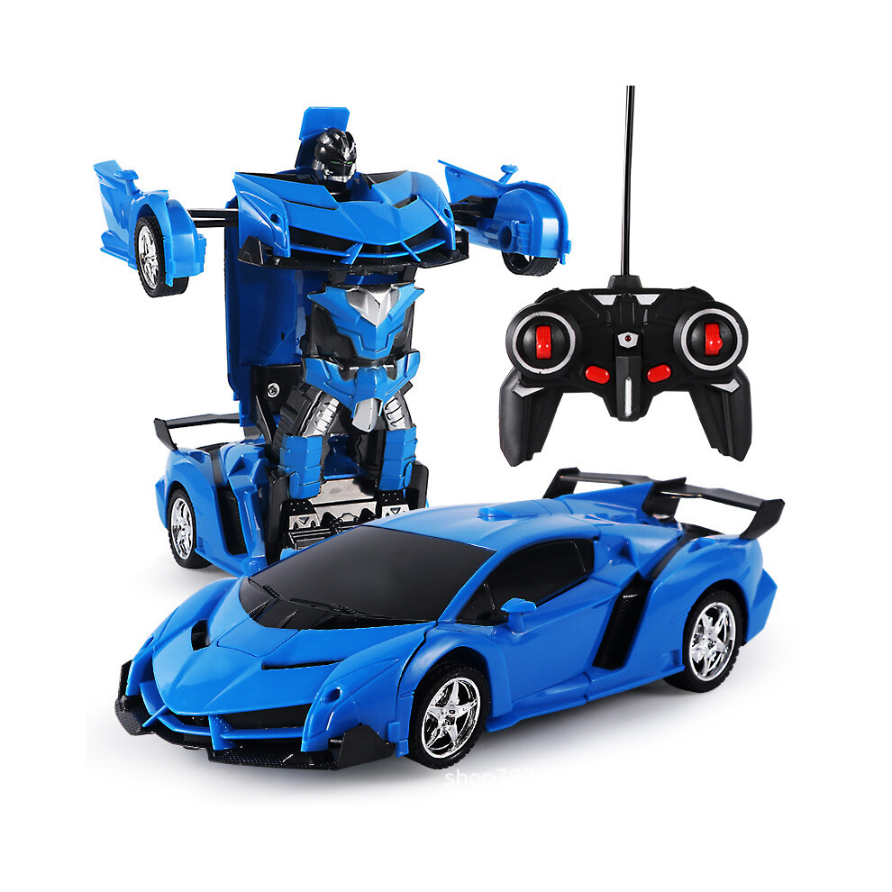 Maxpower (Blue) Rc Robots Car 2 In 1 Electric Toys Transformation Remote Control Sports Deformation Car Robots Model Blue
