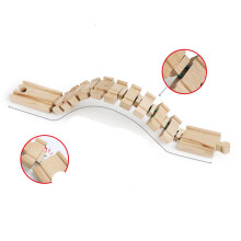 (Wooden track 1pc A27) Wooden Train Toy Accessories Fit for All Brands Trains Wooden Train Track Pieces Railway Bridge Educational
