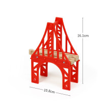 (Wooden track 1pc B1) Wooden Train Toy Accessories Fit for All Brands Trains Wooden Train Track Pieces Railway Bridge Educational