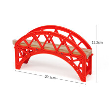 (Wooden track 1pc B6) Wooden Train Toy Accessories Fit for All Brands Trains Wooden Train Track Pieces Railway Bridge Educational