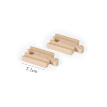 (Wooden track 2pc A14) Wooden Train Toy Accessories Fit for All Brands Trains Wooden Train Track Pieces Railway Bridge Educational