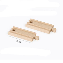 (Wooden track 2pc A16) Wooden Train Toy Accessories Fit for All Brands Trains Wooden Train Track Pieces Railway Bridge Educational