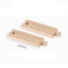 (Wooden track 2pc A17) Wooden Train Toy Accessories Fit for All Brands Trains Wooden Train Track Pieces Railway Bridge Educational