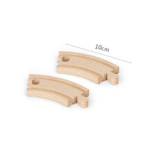 (Wooden track 2pc A19) Wooden Train Toy Accessories Fit for All Brands Trains Wooden Train Track Pieces Railway Bridge Educational
