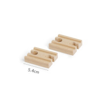 (Wooden track 2pc A21) Wooden Train Toy Accessories Fit for All Brands Trains Wooden Train Track Pieces Railway Bridge Educational