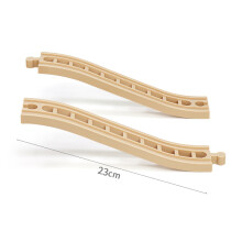 (Wooden track 2pc A26) Wooden Train Toy Accessories Fit for All Brands Trains Wooden Train Track Pieces Railway Bridge Educational