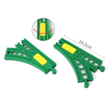 (Wooden track 2pc A7) Wooden Train Toy Accessories Fit for All Brands Trains Wooden Train Track Pieces Railway Bridge Educational
