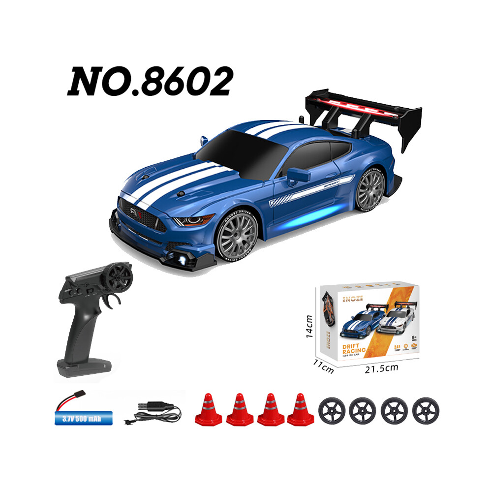 Maxpower (8602 ) Rc Drift Racing Ae86 1/24 4Wd 30Km/H High Speed 2.4G Radio Controlled Car Model Race Toy Boy Blue/Light