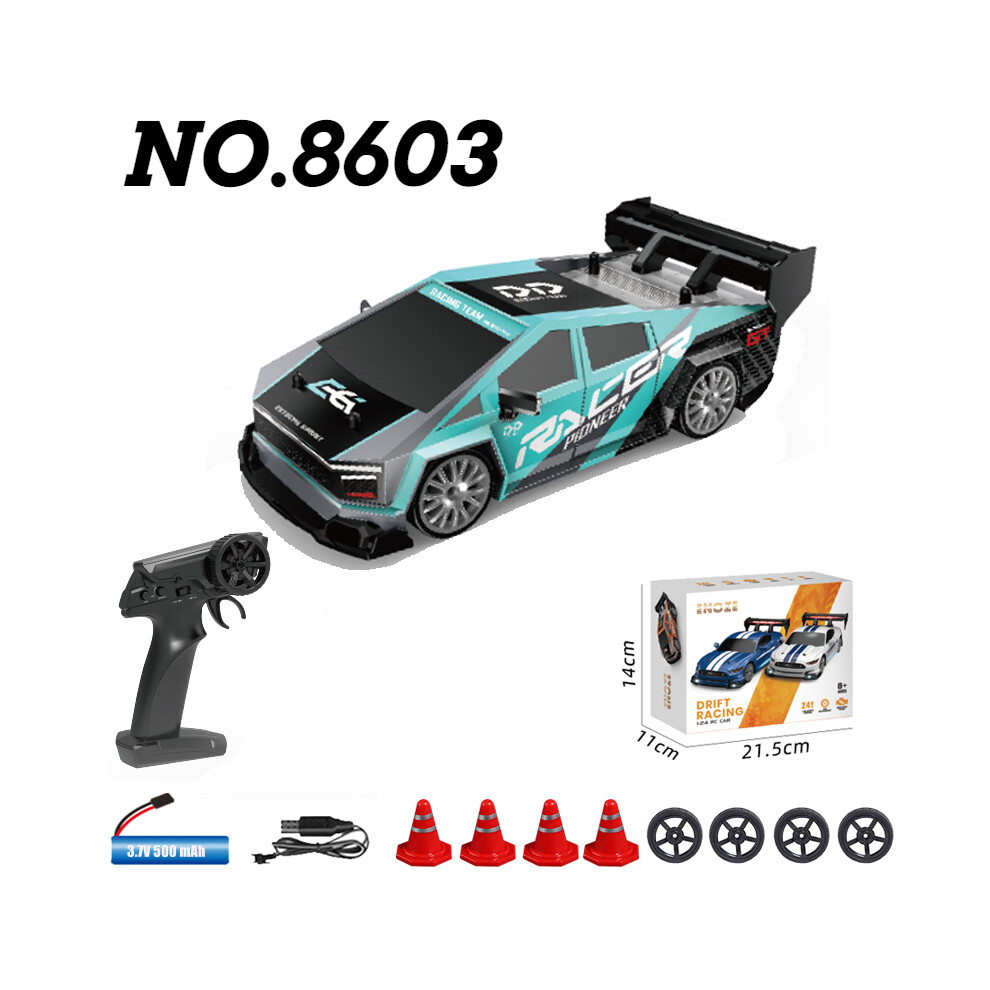 Maxpower (8603 ) Rc Drift Racing Ae86 1/24 4Wd 30Km/H High Speed 2.4G Radio Controlled Car Model Race Toy Boy Green/Light