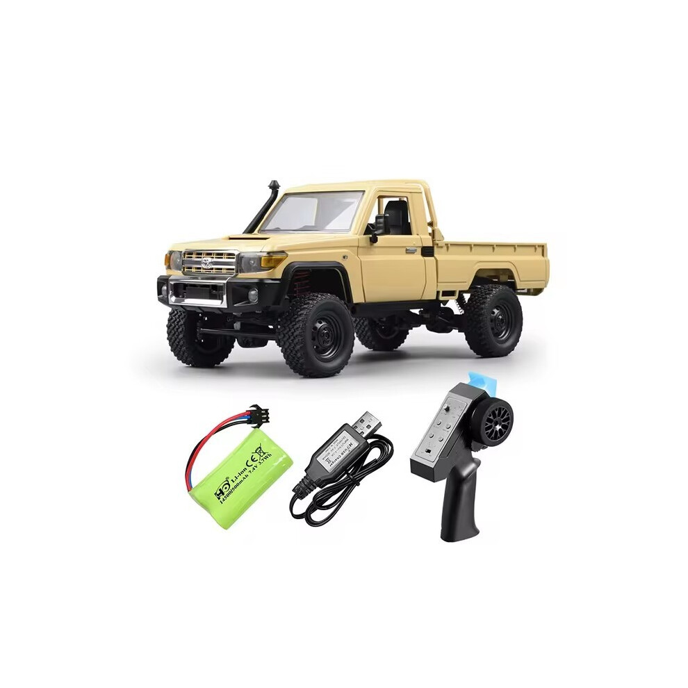 Maxpower (Mn82 ) Wpl Mn82 C64-1 Rc Car Araba 1/16 2.4G Full Scale 4Wd Adults Climbing Car Off Road Vehicle C24 Pickup Yellow