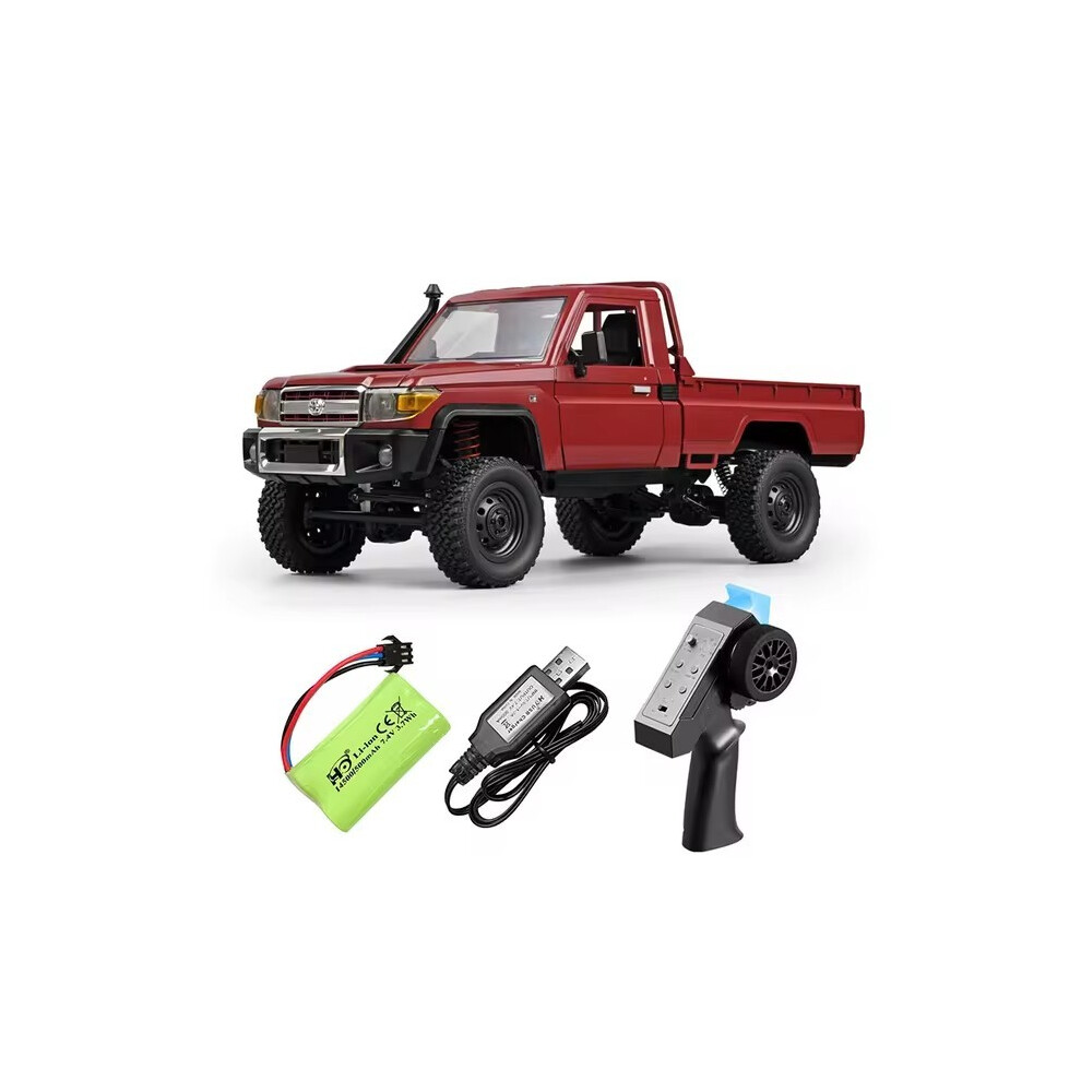 Maxpower (Mn82 ) Wpl Mn82 C64-1 Rc Car Araba 1/16 2.4G Full Scale 4Wd Adults Climbing Car Off Road Vehicle C24 Pickup Red
