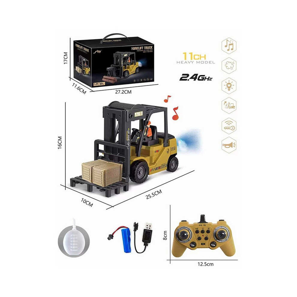Maxpower (Forklift Truck) Remote Control Forklift Truck Rc Car Electric Crane Spray Acousto-Optic Engineering Vehicles Toys For