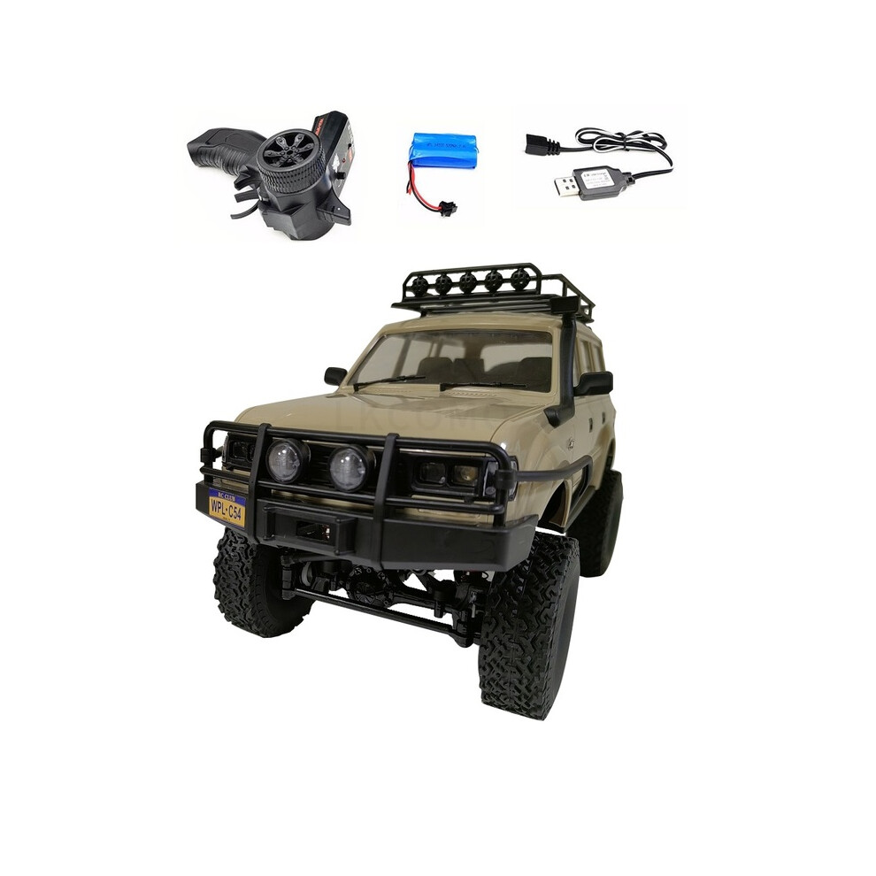 Maxpower (C54-1 ) Wpl C54-1 4Wd 2.4G Off-Road Car Lc80 Remote Control Car Rc Crawler Buggy Moving Machine Kids Battery Yellow