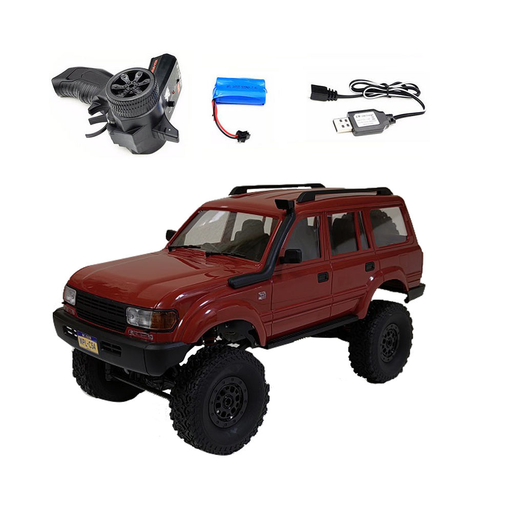 Maxpower (C54 ) Wpl C54-1 4Wd 2.4G Off-Road Car Lc80 Remote Control Car Rc Crawler Buggy Moving Machine Kids Battery Red