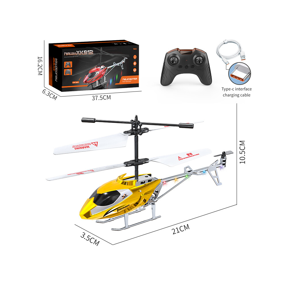 Maxpower (Gold1 2.5Ch-With Box) Rc Helicopter 2.4Ghz 3.5 Channel Air Pressure Constant Height Remote Control Simulated Helicopter Light