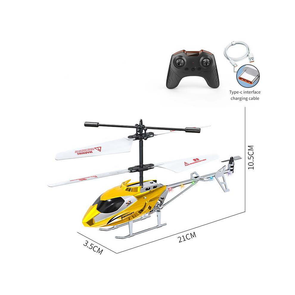 Maxpower (Gold1 2.5Ch-No Box) Rc Helicopter 2.4Ghz 3.5 Channel Air Pressure Constant Height Remote Control Simulated Helicopter Light