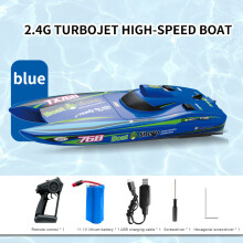 (Blue) TX768 RC Boat 2.4G Brushless High Speed Remote Control Ship 30km/h Professional Speedboat Watercraft
