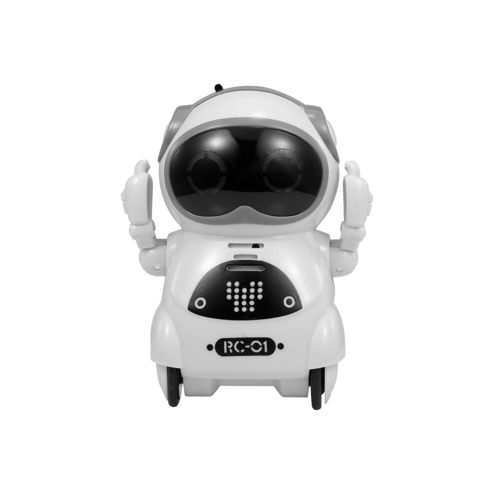 Maxpower (939A ) 939A Pocket Robot Talking Interactive Dialogue Voice Recognition Record Singing Dancing Telling Story White