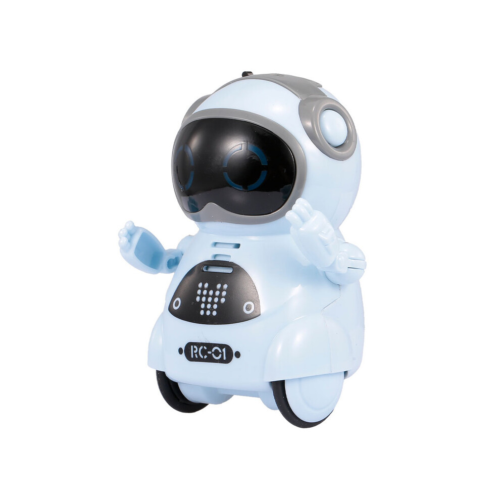 Maxpower (939A ) 939A Pocket Robot Talking Interactive Dialogue Voice Recognition Record Singing Dancing Telling Story Blue