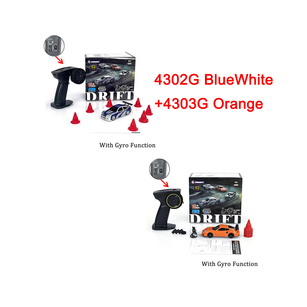 Maxpower (4302G-4303G) 2.4G 15Km/H Rc Drift Car Toys 1/43 High-Speed Remote Control Upgraded Gyro Mini Model Vehicle Electric