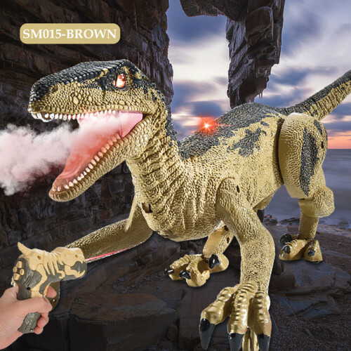 (SM015) Remote Control Dinosaur Toys, Walking Dino with Light and Sound ...