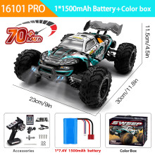 (16101PRO 70KM-H Box) 16102PRO Brushless 4WD RC Cars For Adults,1:16 Fast RC Cars With High-Speed Remote Control Car, All