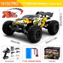 (16102PRO 70KM-H Box) 16102PRO Brushless 4WD RC Cars For Adults,1:16 Fast RC Cars With High-Speed Remote Control Car, All