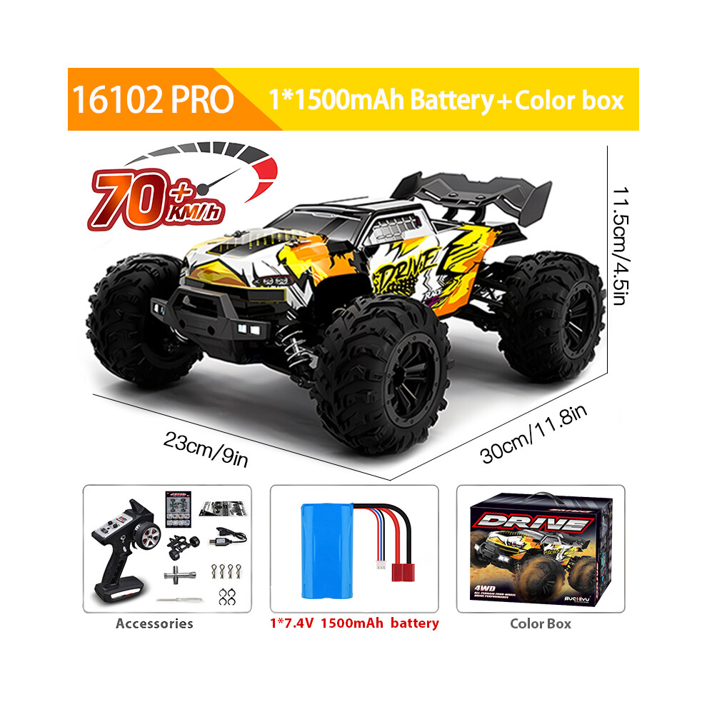 Maxpower (16102Pro 70Km-H Box) 16102Pro Brushless 4Wd Rc Cars For Adults，1:16 Fast Rc Cars With High-Speed Remote Control Car, All