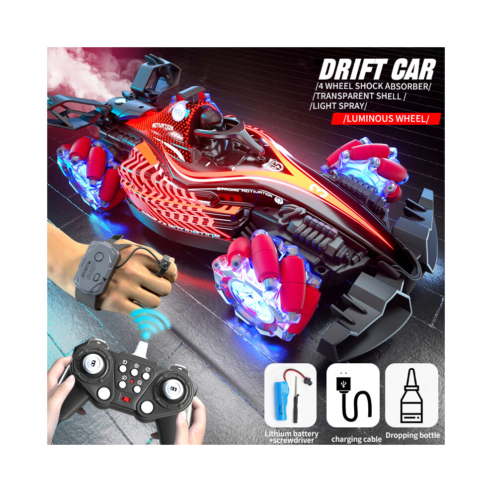 Photos - Parts for Drones & RC models MAXPOWER  Q186 Single Control Hand Gesture Double Control Cool Light Spray Rc Racing Toy Remote Control Stunt (red dual)