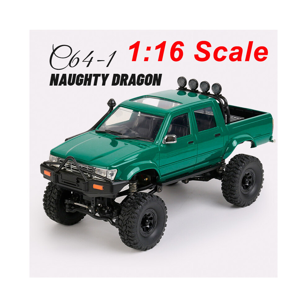 Maxpower (C64-1Green 1-16Scale) Wpl 1:10 Scale 4Wd 2.4Ghz Rc Climbing Car Jimny Warrior Ja11 Off Road Remote Control Cars With Led Headlight