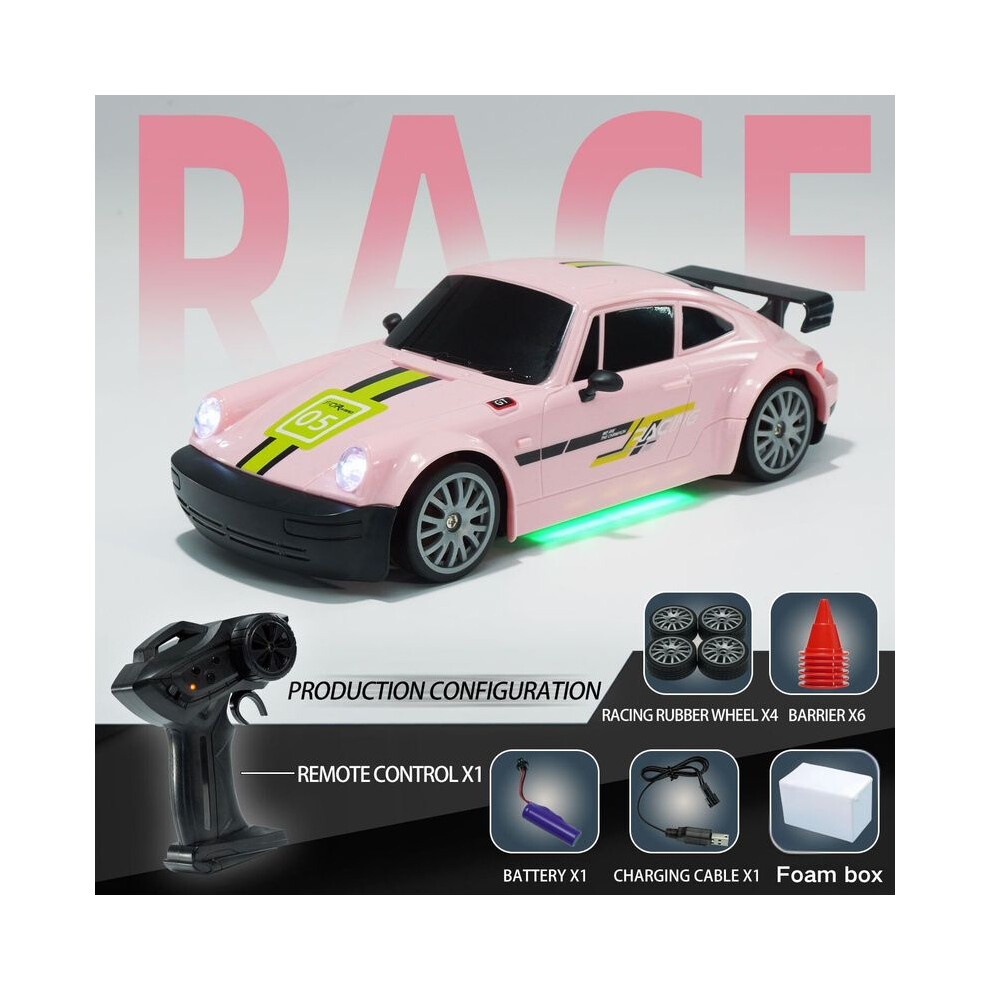 Maxpower (-1Battery) Rc Drift Gt 911 Remote Control Car, A Remote Control Drift Racing Car With Four-Wheel Drive, A Children's Pink
