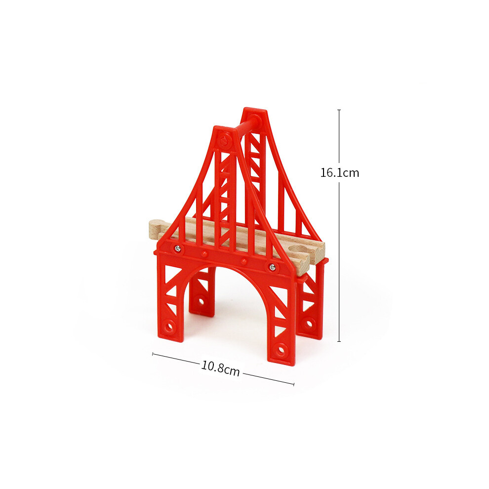 Maxpower (1Pc Tower Bridge) Wooden Track Accessories Beech Wood Railway Train Track Bridge Connector Toys Fit Thomas Wooden Train