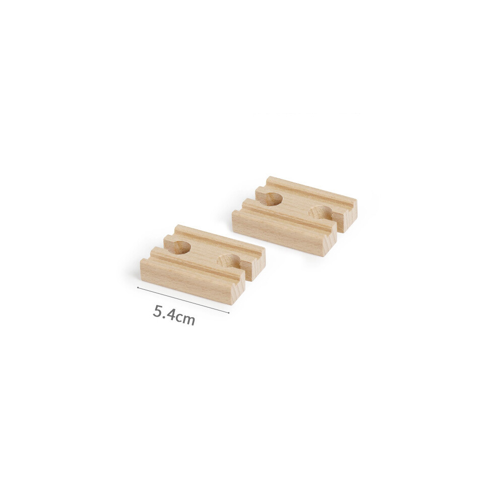 Maxpower (2Pcs Concave Track) Wooden Track Accessories Beech Wood Railway Train Track Bridge Connector Toys Fit Thomas Wooden Train