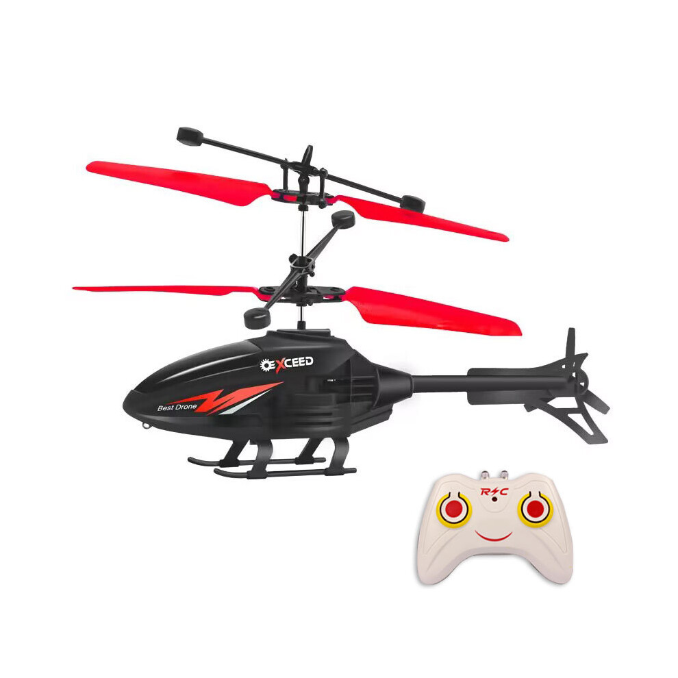 Maxpower (Rc Apache) Remote Control Airplane Helicopter Flying Mini Interaction Airplane Gesture Sensing Children Flashing Red