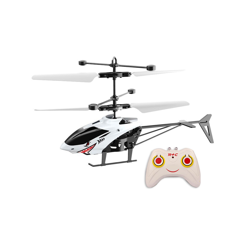 Maxpower (Rc Shark) Remote Control Airplane Helicopter Flying Mini Interaction Airplane Gesture Sensing Children Flashing White