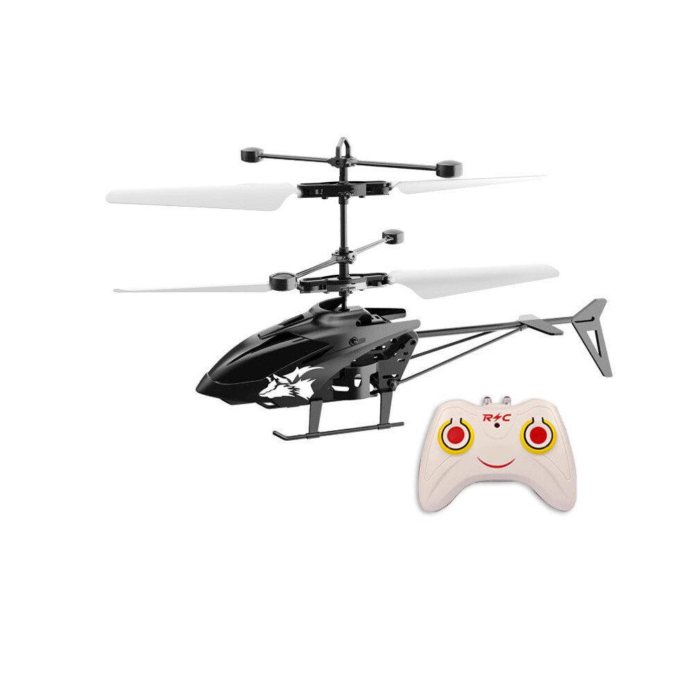 Maxpower (Rc Wolf) Remote Control Airplane Helicopter Flying Mini Interaction Airplane Gesture Sensing Children Flashing Black
