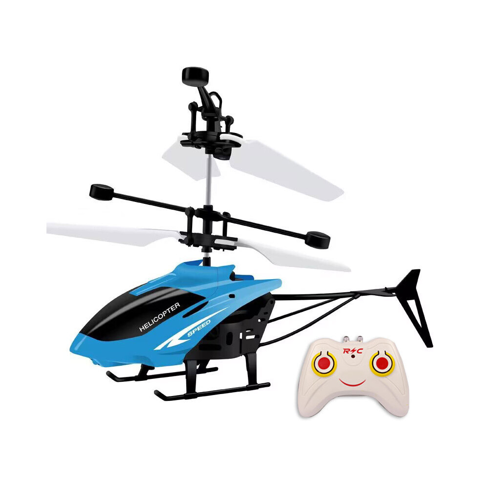 Maxpower (Rc ) Remote Control Airplane Helicopter Flying Mini Interaction Airplane Gesture Sensing Children Flashing Blue