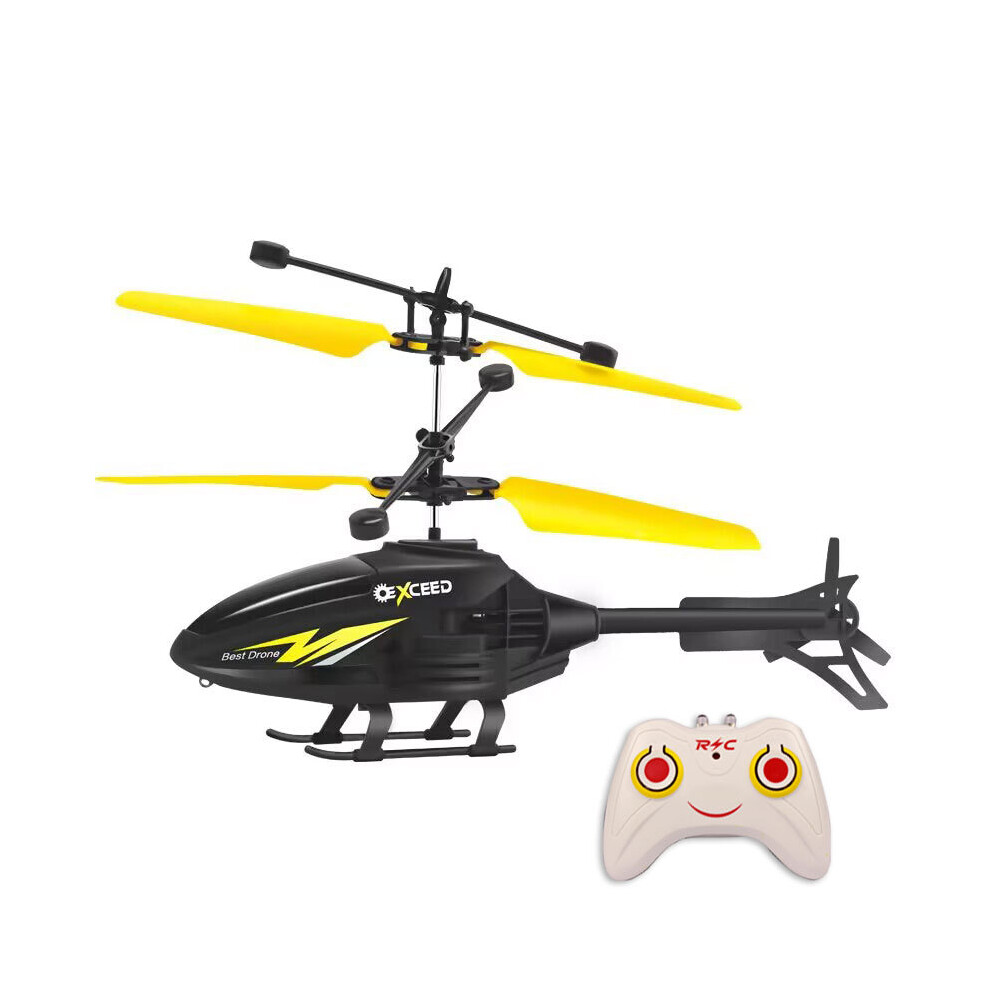 Maxpower (Rc Apache) Remote Control Airplane Helicopter Flying Mini Interaction Airplane Gesture Sensing Children Flashing Yellow