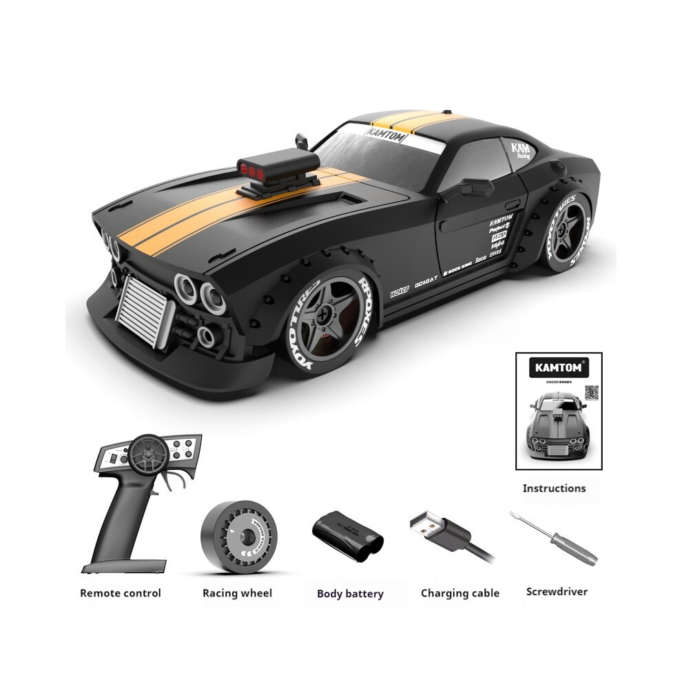 Maxpower (Black) New Kamtom 1/32 Full Scale Rc Drifting Car With Gyroscope 4Wd Rtr Car Model High Speed Indoor Racing Black