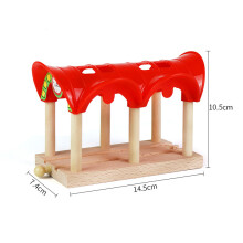 (Wooden track 1pc B5) Children Wooden Train Track Accessories Beech Wood All Kinds of Wooden Railway Track Pieces Fit For