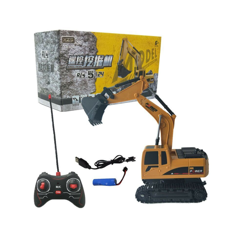 Maxpower (5Ch Excavators) Rc Excavator Dumper Car 2.4G Remote Control Engineering Vehicle Crawler Truck Bulldozer Toys For Boys