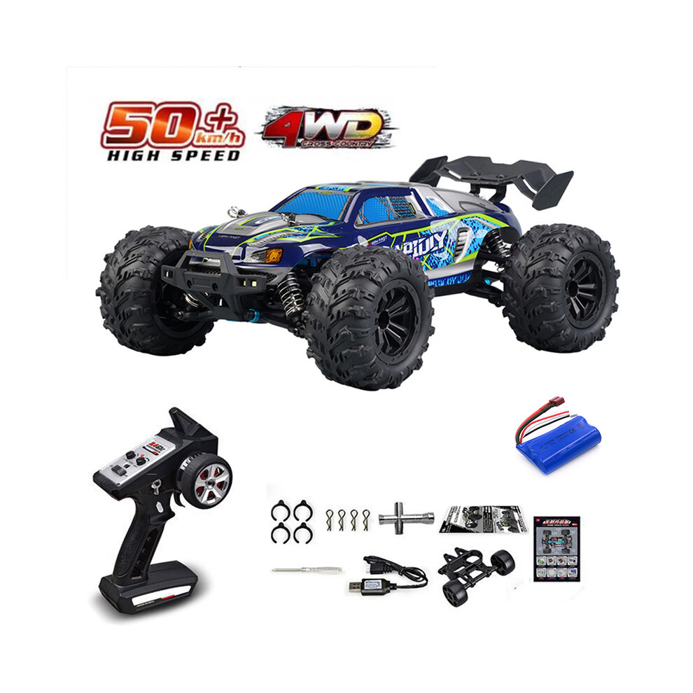 Maxpower (16101 -Blue-1B) 1:16 75Km/H Or 50Km/H 4Wd Rc Car With Led Remote Control Cars High Speed Drift Monster Truck For Kids